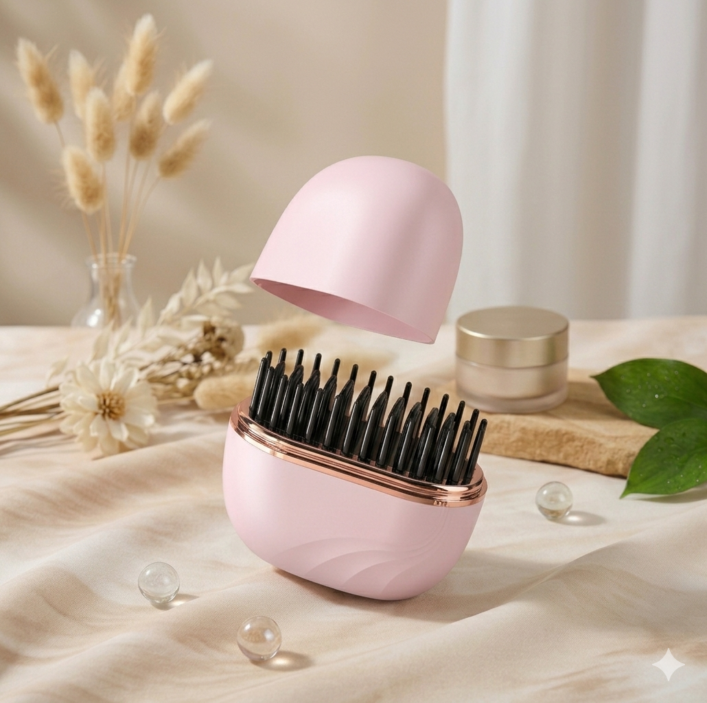 2-in-1 Portabler Glättkamm & Styling-Bürste