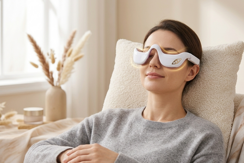 Elbo Beauty – Elektrische Augen-Wellnessbrille gegen Schwellungen & Augenringe