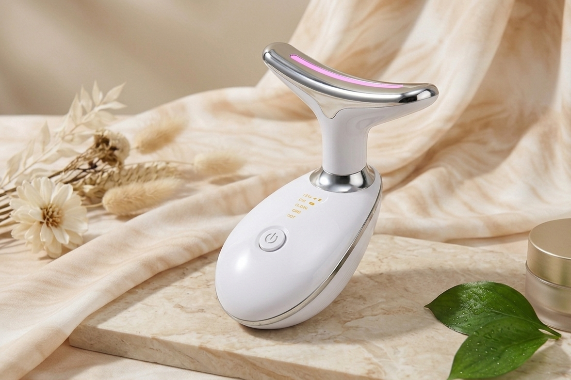 ELBO BEAUTY™ V-Sculpt & Lift – 3-in-1 EMS Thermal-Hals- & Gesichtsmassagegerät