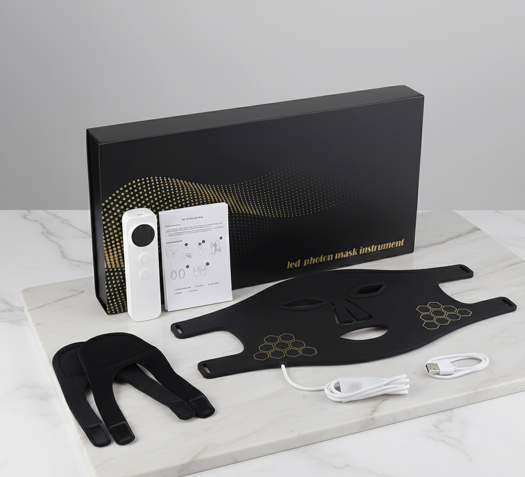 ELBO BEAUTY™ Professional Photon LED-Maske – 4-in-1 Skin Rejuvenation System für Gesicht & Hals