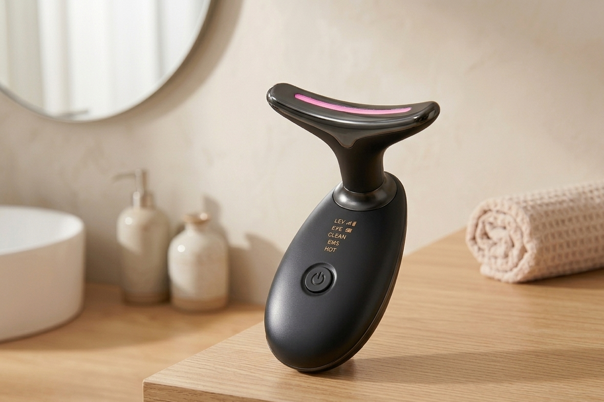 ELBO BEAUTY™ V-Sculpt & Lift – 3-in-1 EMS Thermal-Hals- & Gesichtsmassagegerät