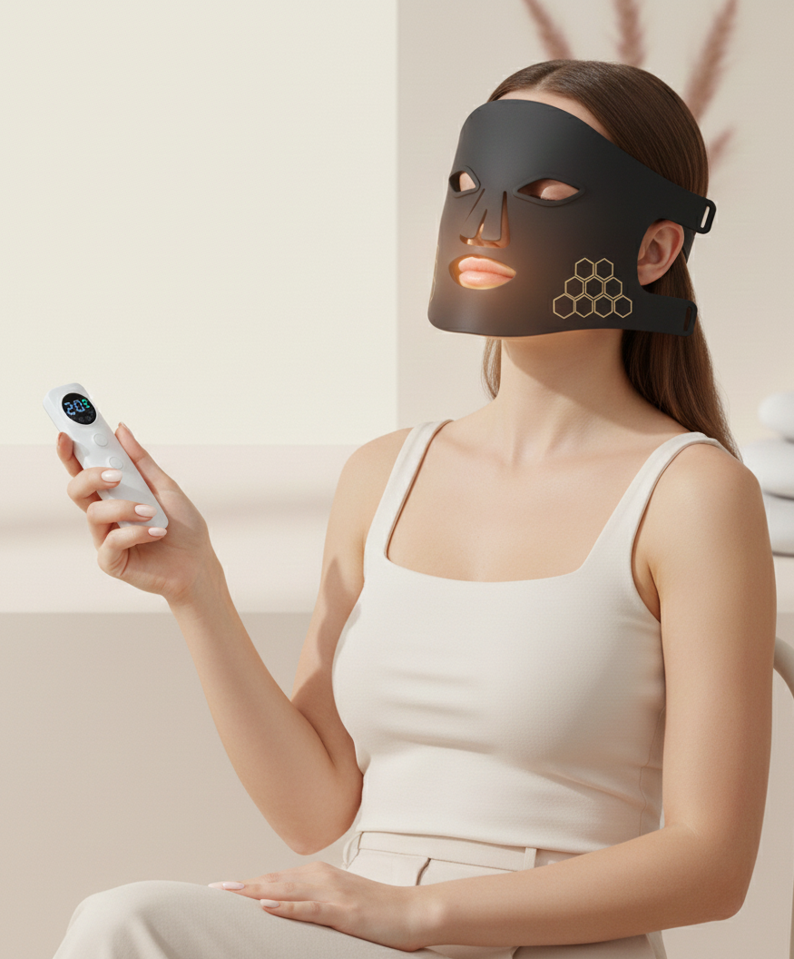 ELBO BEAUTY™ Professional Photon LED-Maske – 4-in-1 Skin Rejuvenation System für Gesicht & Hals
