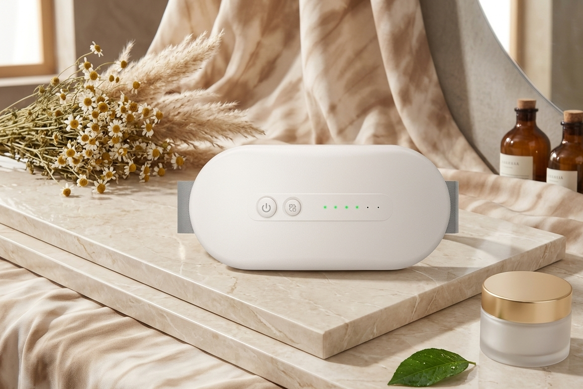 ELBO BEAUTY™ ReliefBelt – Intelligenter Bauch- & Rückenmassager mit Rotlicht-Wärme